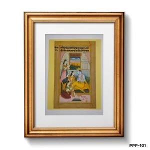 Miniature Painting Of Radha And Krishna