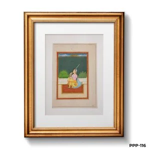 Miniature Painting Of Mughal Courtesan