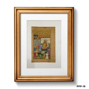 Miniature Painting Of Shajahan In The Court