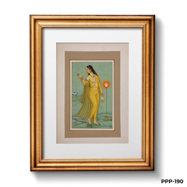 Miniature Painting Of Nude Potrait Of Mughal Harein Girl