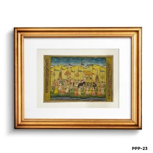 Miniature Painting Of Royal Mughal Army