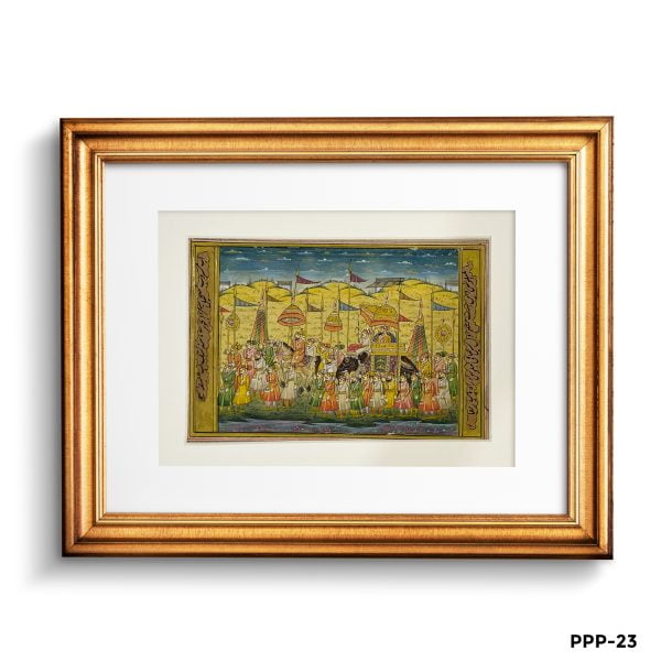 Miniature Painting Of Royal Mughal Army