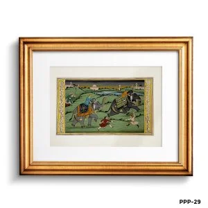 Miniature Painting Of Mahavats Training The Elephant