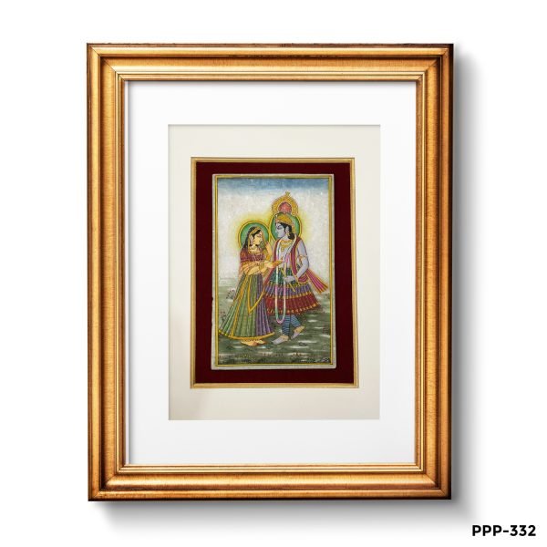 Marble Painting Of Radha And Krishna