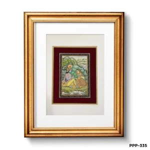 Marble Painting Of Radha And Krishna
