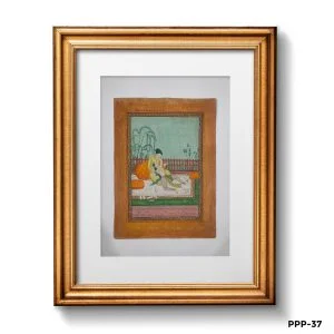 Miniature Painting Of Humayun With A Courtesan