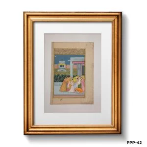 Miniature Painting Of Courtesans With Mughal Princess