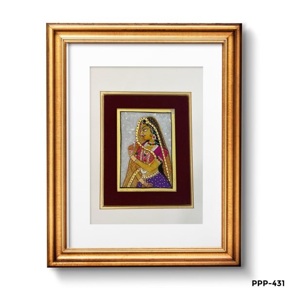 Marble Painting Of Rajasthani Queen