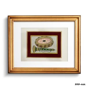 Marble Painting Of Shehnai And Taasha