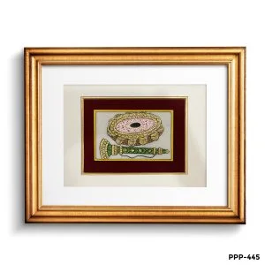 Marble Painting Of Shehnai And Taasha