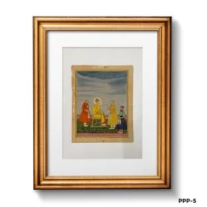 Miniature Painting Of Shajahan With His Ministers