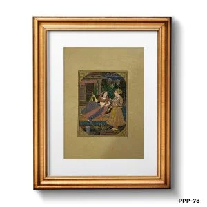 Miniature Painting Of Jahangir With Courtesan