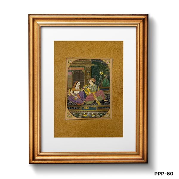 Miniature Painting Of Jahangir With Courtesans