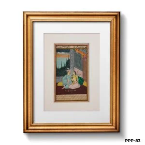 Miniature Painting Of Jahangir With Courtesan