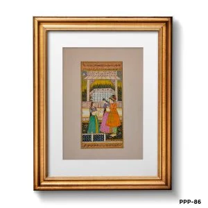 Miniature Painting Of Jahangir With Courtesan