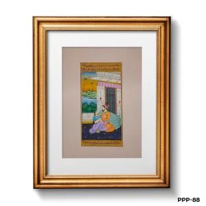 Miniature Painting Of Shajahan With Courtesans