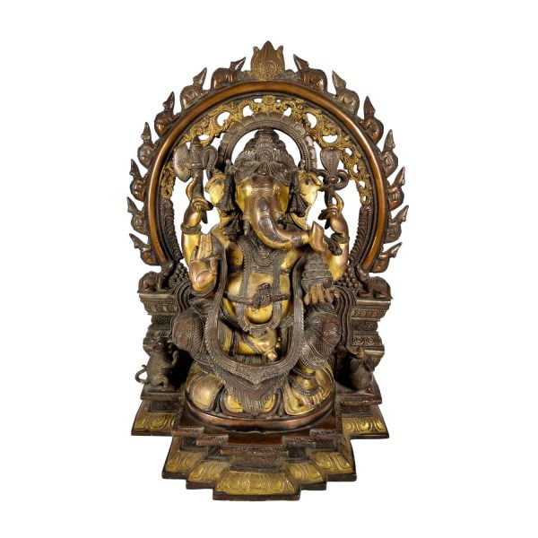 A Twin Coloured Figurine Of Lord Ganesha