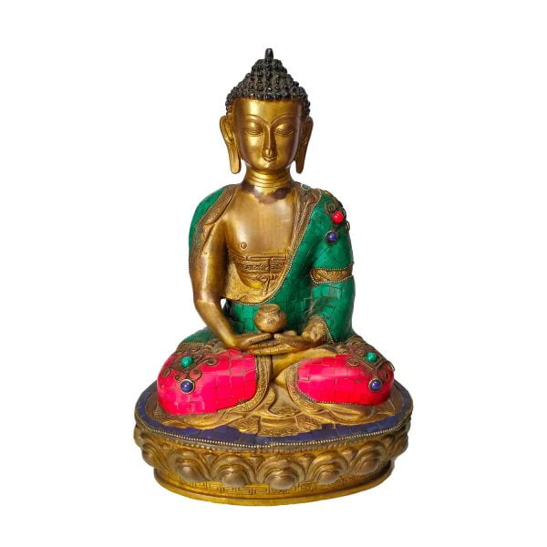 A Very Intricate Bronze Figurine Of Buddha