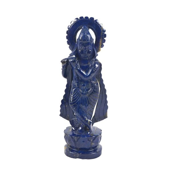 Very intricately carved krishna in one piece